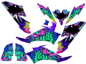 All Years RAPTOR 250 ZANY Teal Senge Graphics Kit Compatible with Yamaha - Picture 1 of 7