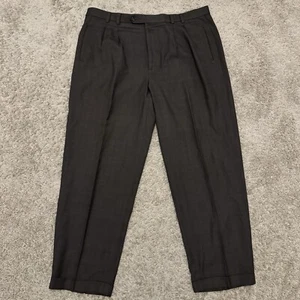 Cutter & Buck Dress Pants Men’s 38X30 Brown Grid Pattern - Picture 1 of 8
