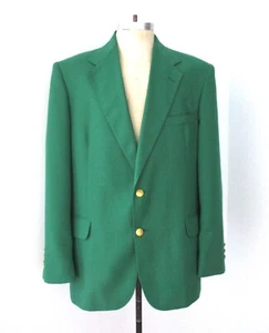 Vtg 80s Appleseed's Emerald Green Boating Preppy Blazer Golf Resort Jacket 44 - Picture 1 of 9