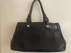Bottega Veneta Black Intrecciato Woven Leather Tote / Shoulder Bag w Dustcover - Picture 1 of 21