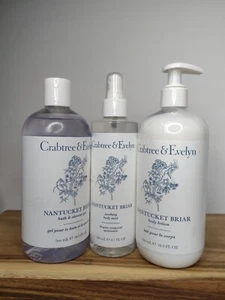 Crabtree & Evelyn ⭐ Nantucket Briar Bath ⭐ Shower Gel + Body Lotion + Body Mist  - Picture 1 of 1
