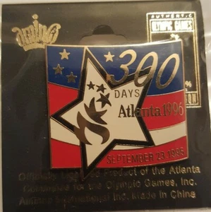 Olympic Pin Countdown 1996 Atlanta 300 DAYS Red White Blue Sept. 23, 1995 #114 - Picture 1 of 1