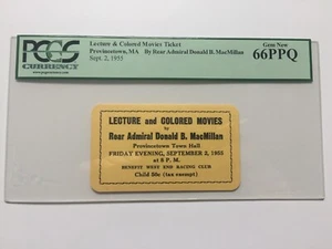1955 Conferencia del Contraalmirante Donald B. MacMillan Polar Explorer PCGS 66 - Imagen 1 de 4