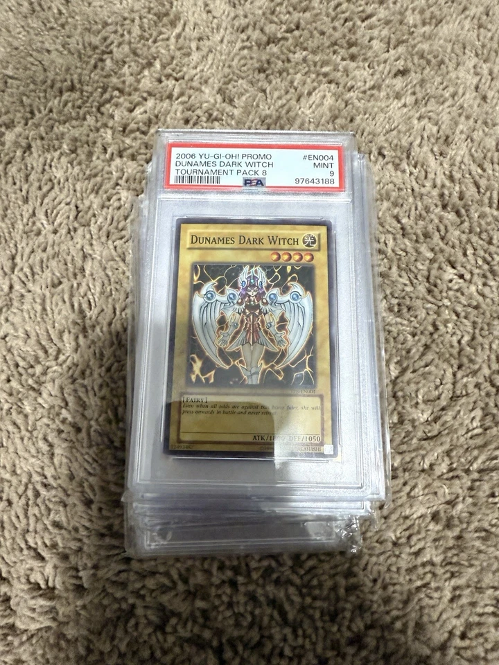 Yugioh PSA 9 MINT Dunames Dark Witch TP8-EN004 Super Rare Tournament Pack 8 2006 - Image 1 of 1