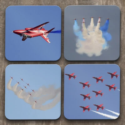 YOOSH.CO.UK Red Arrows Jets - Personalised High Quality Coaster Set of 4 - C0021