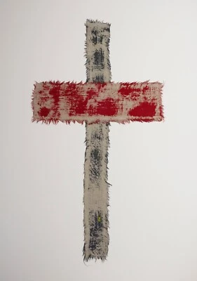 Escultura única, obra de arte original, Cruz Roja I 2023 por Jeff Scott 28 x 15 pulgadas Foto 1 de 4