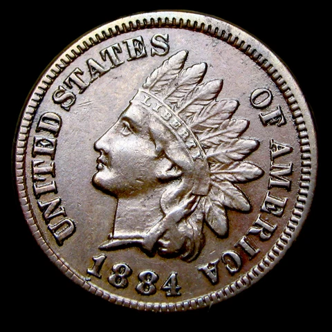1884 Indian Cent Penny ---- Nice Condition Coin ---- #EU364 Cover