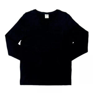 Men’s Abercrombie & Fitch Long Sleeve Scoop Neck Pocket Shirt Black - Picture 1 of 5
