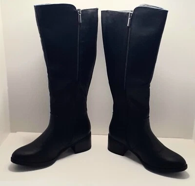 Lane Bryant 7 Вт высоты ноги черный езды ботинки шириной икры искусственной кожи #600115490 - Изображение 1 из 4