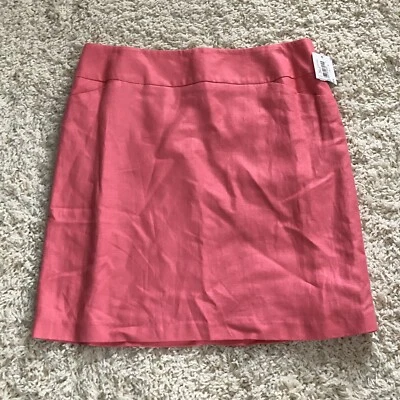 Falda Rosa Peter Nygard Talla 8 Pequeña Cremallera Trasera Coral Hasta la Rodilla Bolsillos - 7 Foto 1 de 4