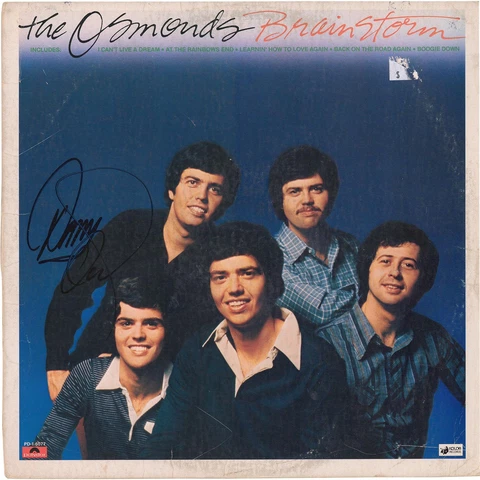 Donny Osmond Autographed Brainstorm Album BAS Cover