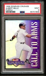 1998 Donruss Crusade Purple ALBERT BELLE PSA 9 MINT /100 - Stunning Card! - Picture 1 of 2