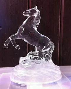 Royal Crystal Rock wunderschöne italienische kristalline Glas Pferd Figur Briefbeschwerer - Bild 1 von 4