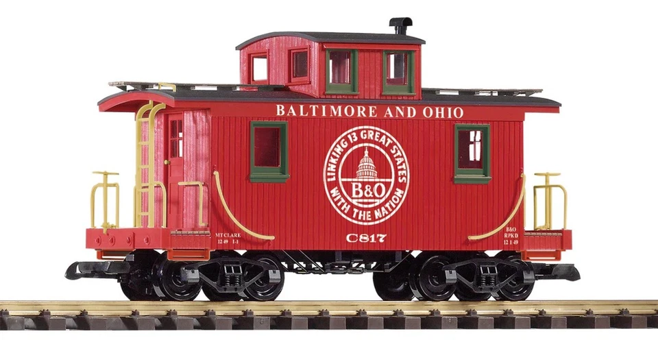 PIKO ~ G Scale ~ Wood Caboose ~ Baltimore & Ohio #C817 ~ 38982 - Image 1 of 1