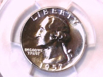 1957 Proof Washington Quarter PCGS PR 66 39185214 - Image 1 of 3