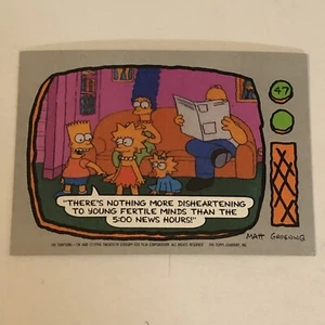 The Simpson’s Trading Card 1990 #47 Homer Marge Bart Maggie & Lisa Simpson - Picture 1 of 2