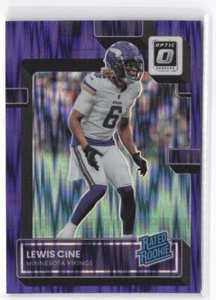 2022 Donruss Optic Lewis Cine Rated Rookie #258 Purple Shock Prizm - Picture 1 of 2