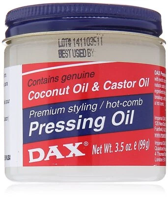 Dax Pressing Oil Premium Styling & Hot Comb with Coconut & Castol Oil 3.5 Ounce - Image 1 of 4