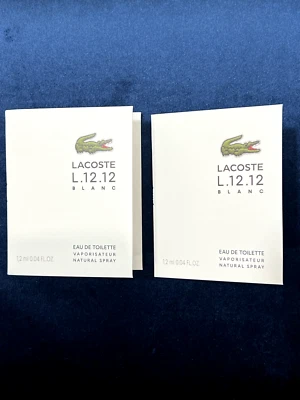 LACOSTE L.12.12 Blanc 1.2 ml/0.04 OZ Eau de Toilette Spray 2 piezas Foto 1 de 2