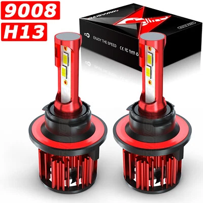 H13 9008 LED Headlight Bulbs High Low Beam Kit 6000K For Ford Ford F250 F350 - Image 1 of 4