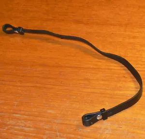 SHORT 10mm wide CAMERA STRAP BLACK Vintage UK - Picture 1 of 2