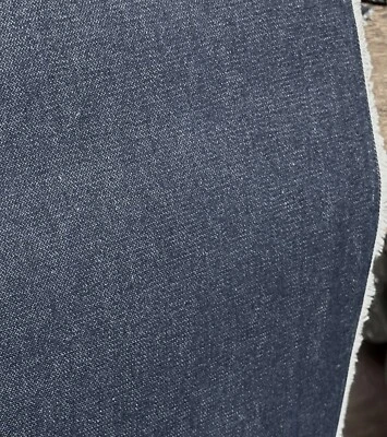 10 YARDS USA MADE DARK INDIGO DENIM 10 ozs RING SPUN 100% COTTON FABRIC 68" WIDE - Image 1 of 3