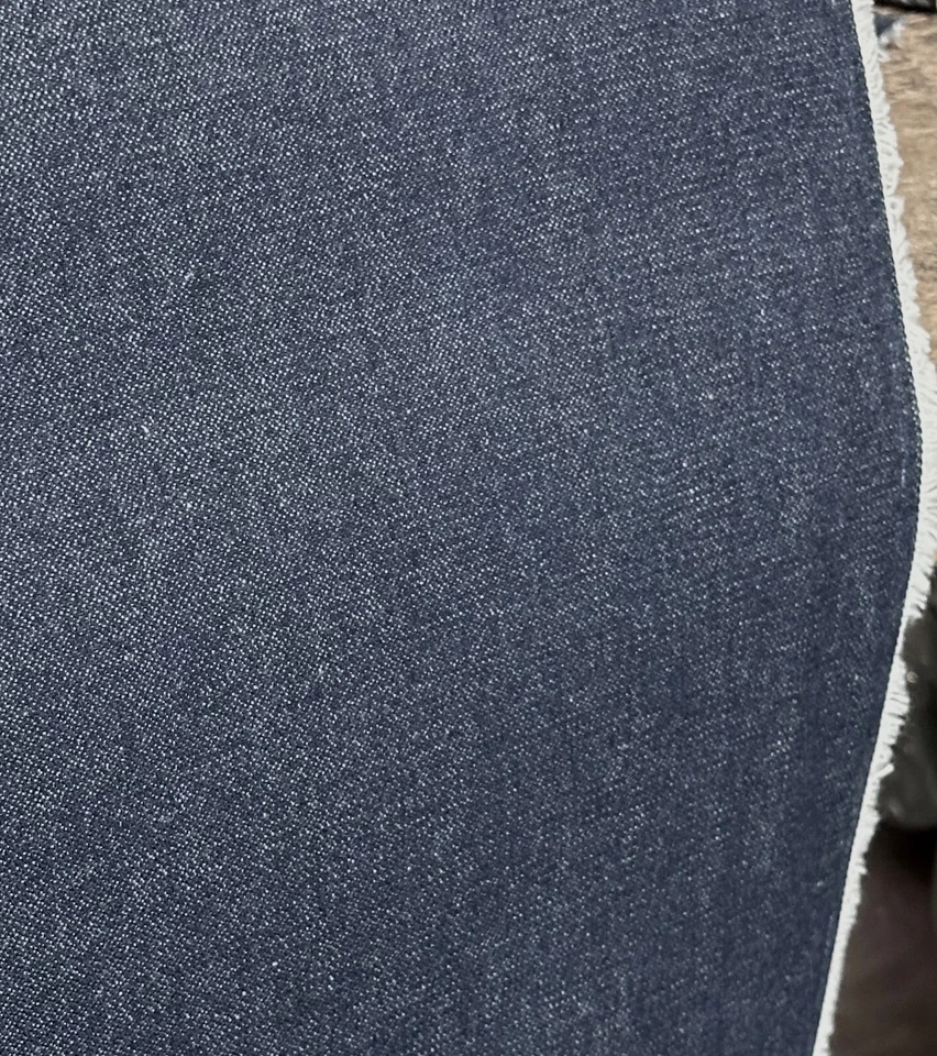 10 YARDS USA MADE DARK INDIGO DENIM 10 ozs RING SPUN 100% COTTON FABRIC 68" WIDE - Image 1 of 3