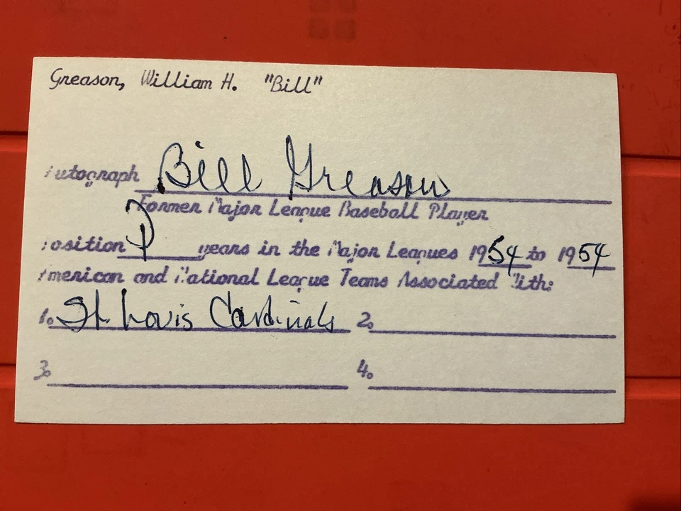 Bill Greason 🔥Debut: NGL 1948 Birmingham Black Barons. MLB: 1954 tarjetas de St. L.🔥 Foto 1 de 2