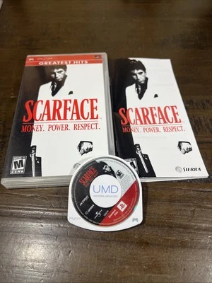 Scarface Money Power Respect Sony PSP Greatest Hits Complete CIB Tested Working - Image 1 of 4