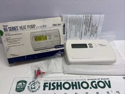 WHITE ROGERS ( 1F82-261 ) 80 SERIES HEAT PUMP (ONLY) 5/DAY THERMOSTAT - Image 1 of 4