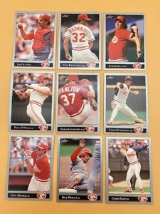 Leaf 1992 MLB Cincinnati Reds Lot of 9 Different Trading Cards - Bild 1 von 5