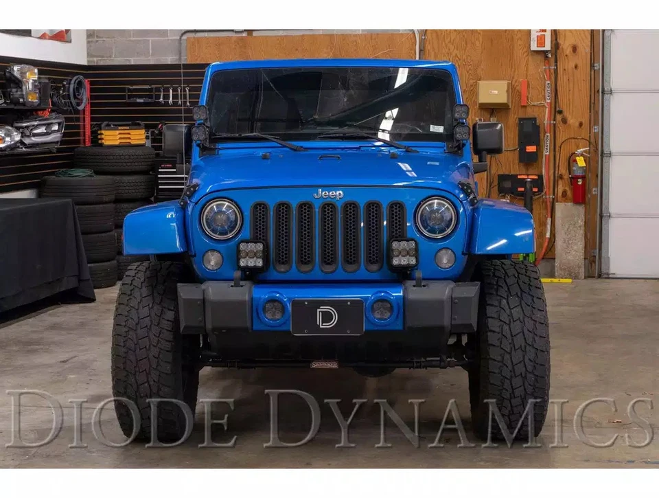 Diode Dynamic SS5 Bumper LED Cube Light Kit Fits 2007-2017 Jeep Wrangler JK — 第 1/4 张图片