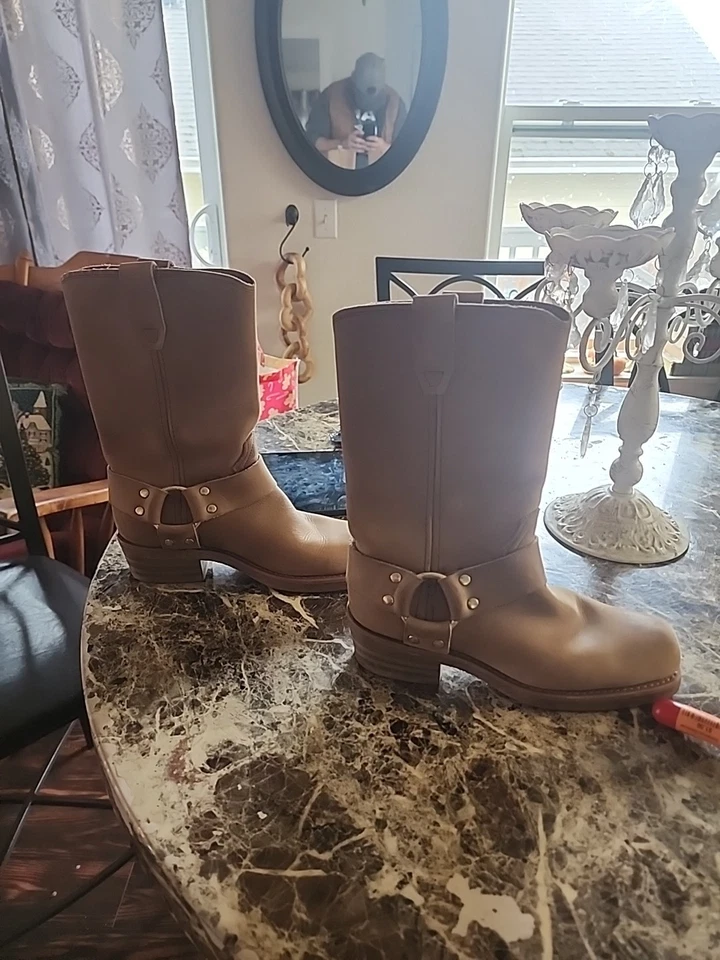 De Colección Dingo Western Arnés Botas de Motociclista Mujeres Talla 6 1/2 M Cuero Tostado Envejecido Foto 1 de 4