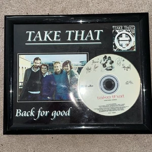 Take That Signed Framed CD & Photo - Everything Changes - VGC - Picture 1 of 5