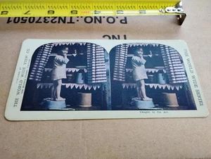 Antique Stereoview Card "Caught In The Act" World Wide View Company Pre-Loved  - Picture 1 of 4