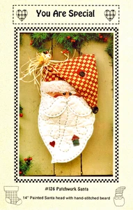 Patchwork Weihnachtsmann, Wandbehang oder Türdeko Muster 126 von You Are Special - Bild 1 von 2