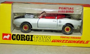 Corgi Toys Whizzwheels 343 Pontiac Firebird Cabrio silber, rote Sitze - Bild 1 von 3