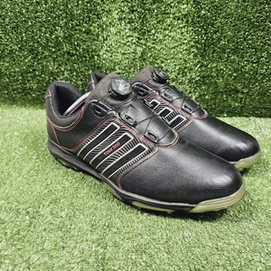 Adidas Tour 360 X Boa Black Leather Athletic Golf Sneakers Mens Size 11.5 - Picture 1 of 11