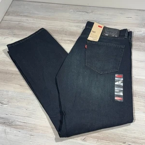 NWT Levi's 505 Jeans Mens 34x32 Black Tag Indigo Blue Denim Straight Leg Regular - Picture 1 of 14
