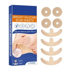 4 Parre Silikon-Narben-Blätter Für Brust-Narben-Entfernung Areola Soft Strips - Bild 1 von 10
