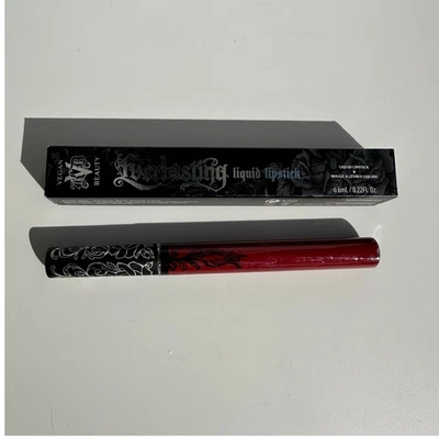 Lápiz labial líquido KVD Beauty Kat von D Everlasting Nahz Fur Atoo Red OG Formula BN Foto 1 de 4