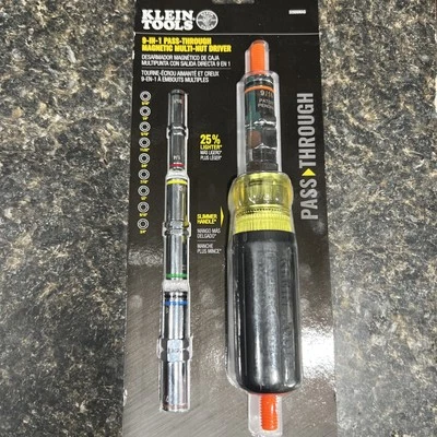 Klein Tools 32809MAG 9-in-1 Pass Through SAE Multi-Nut Driver, Magnetic - Image 1 of 2