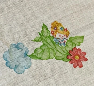 Hoja de tela Wamsutta de colección hada flor jardín avión volador y sol, 45" x 96" Foto 1 de 4