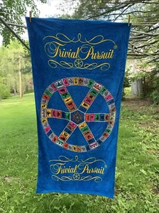 Vintage Strandtuch 1981 Trivial Pursuit Brettspiel 80’er von Franco 20”x60” EUC - Bild 1 von 9