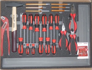Carolus by GEDORE RED Schraubendreher Zangen Hammer Meißel-Satz Schaumstoffmodul - Bild 1 von 1