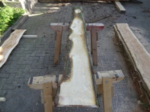 Zypresse,massiv,Bohle,Drechselholz,Tischplatte,Waschtisch,ca.203x13x3cm,3130 - Bild 1 von 2