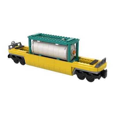 Train Container Vagon Container Car With A 20ft Liquid Container 404 Pieces - Image 1 of 4