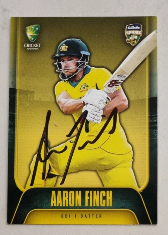 AARON FINCH CRICKET SIGNED IN PERSON Tap n play BBL CARD "BUY GENUINE" - image 1 of 1