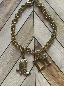 Diamonds International DI Gold-tone Charms & Bracelet Lot | Clock Snorkel Shells - Picture 1 of 17