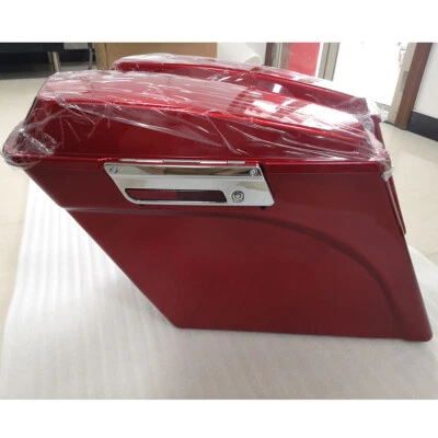 Alforjas extendidas extendidas rojas de 4" aptas para modelos Harley Touring 1993 Foto 1 de 4